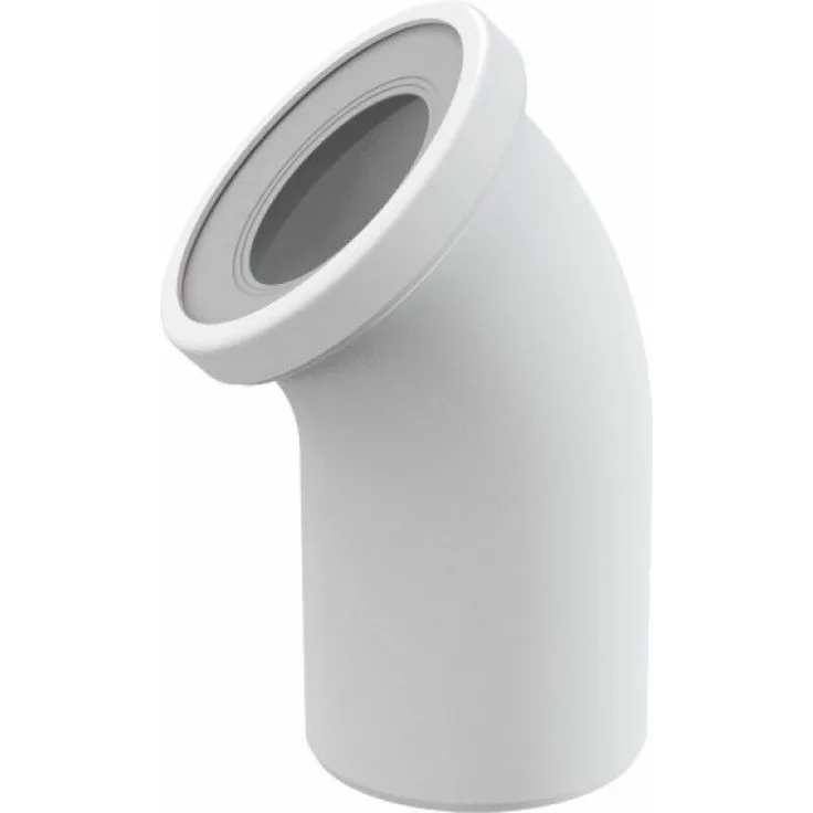 Alcaplast - WC-Anschluß Bogen 45 Grad Abfluß weiß weiss WC-Abfluß Abflussrohr WC Verbindung für Toilette