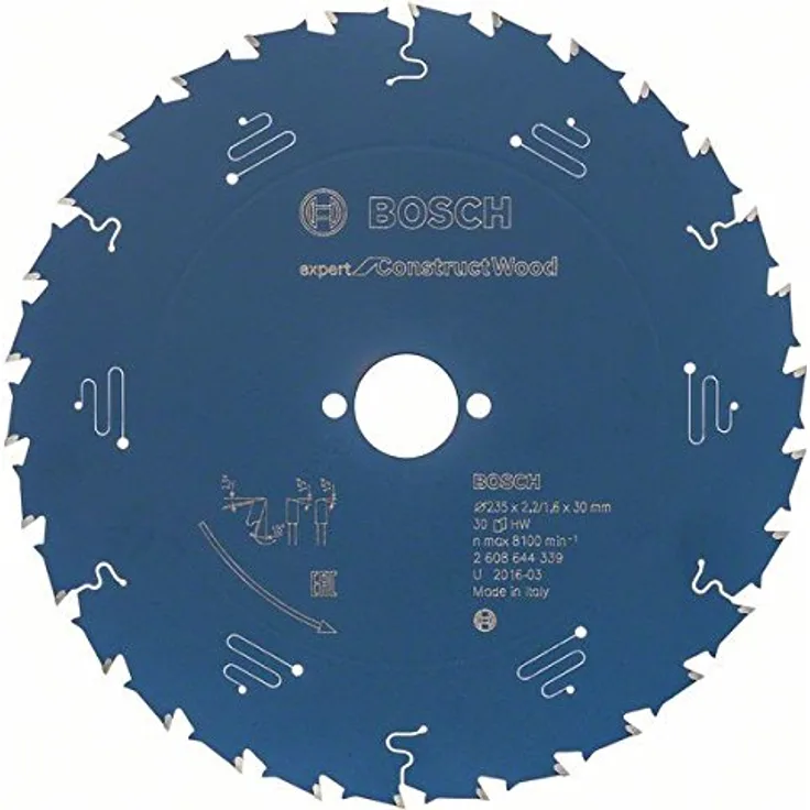 Bosch 2608644339 Kreissägeblatt EX CW H 235x30mm mit 30 Zähnen