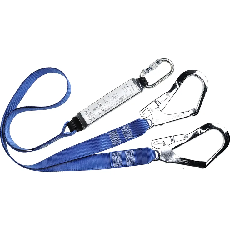 Portwest fp51rbr Doppel Lanyard Gurtband mit Stoßdämpfer, Regular, Royal Blau