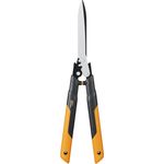 Fiskars PowerGear X Getriebe-Heckenschere, Antihaftbeschichtet, Hochwertige Stahl-Klingen, Länge 63 cm, Schwarz-Orange, HSX92, 1023631 mittelgroß