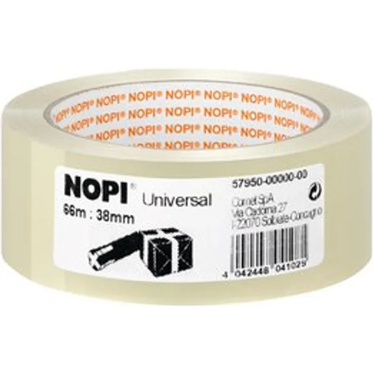 Nopi Universal Packband, transparent, 66m:50mm - Preisvergleich