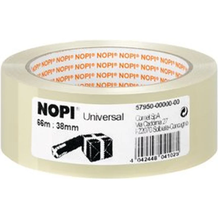 Nopi Universal Packband, transparent, 66m:50mm - Preisvergleich