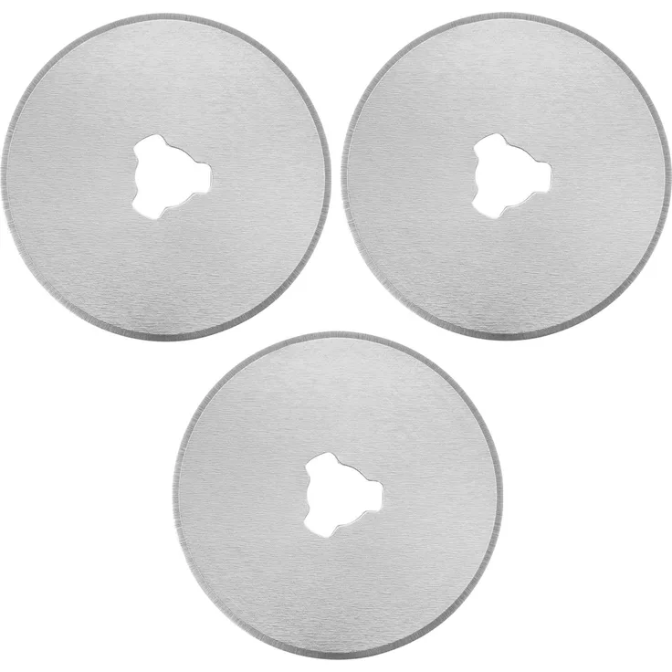 Wedo 788528 Rundmesser Ersatzklingen, 28 mm Durchmesser, 3 Stück aus Sk5 Carbonstahl für Super Cutter 78855, silber