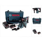 Bosch Professional GBH 18 V-26 Akku Bohrhammer SDS-Plus in L-Boxx mit GDE 18 V-16 Staubabsaugung + 1x GBA 5 Ah Akku + GAL 1880 CV Ladegerät