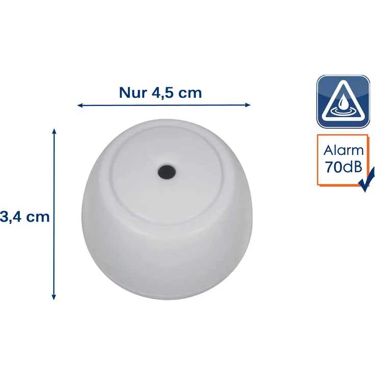 Elro Mini Wassermelder Wasserwarner Wasserwächter 70dB Wasseralarm - Küche Bad Keller