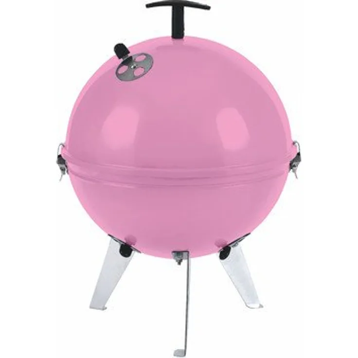 Tepro Mini-Kugelgrill Holzkohlegrill Crystal, rosa