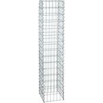 Gabionen Säule eckig Steinkorb 4 Eck Säulengabione 50 100 150 200 cm Höhe 1,50 m