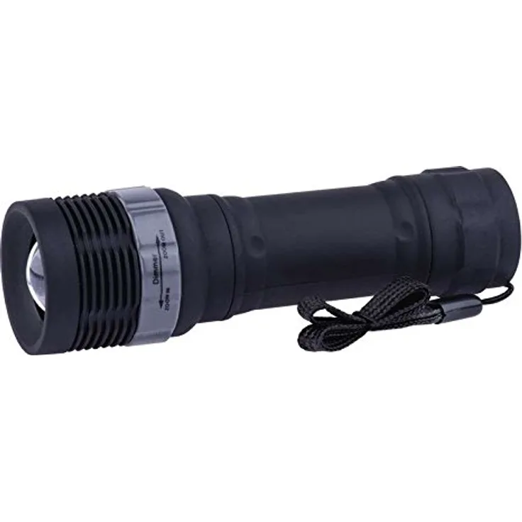 Emos LED-Taschenlampe E-1512, LED Taschenlampe 3W LED, Fokus, für 1x AAA, Plastik, Black, 3, 12 cm