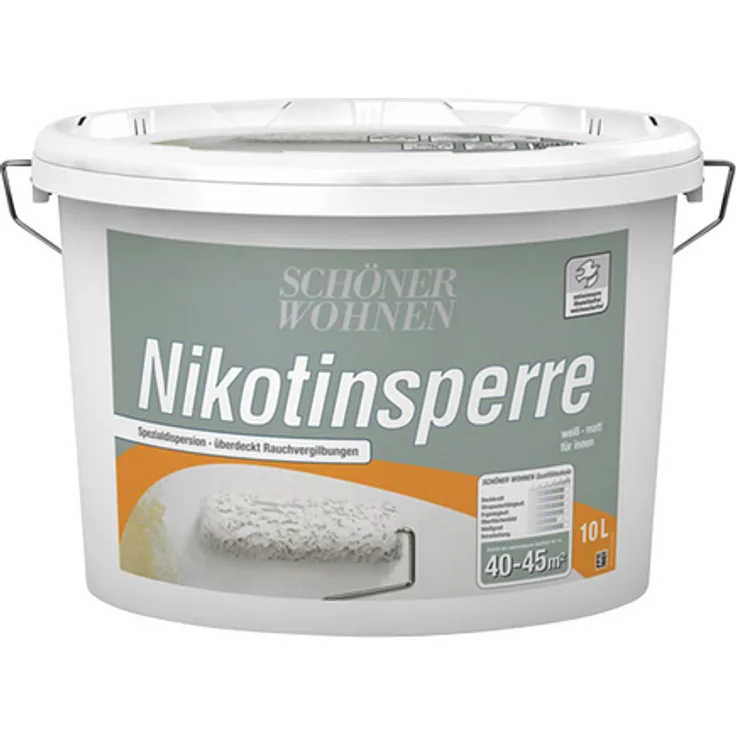 Schöner Wohnen - Grundierfarbe Nikotinsperre, weiß, 10 l - weiß