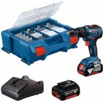 Bosch Professional 18V Akku-Schlagbohrschrauber GSB 18V-55 2x 4.0Ah Zubehör-Set L-Case