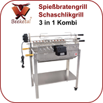 Beeketal Hähnchengrill Spießbratengrill Schaschlikspieß Grill BSG-90SG Elektrogrill