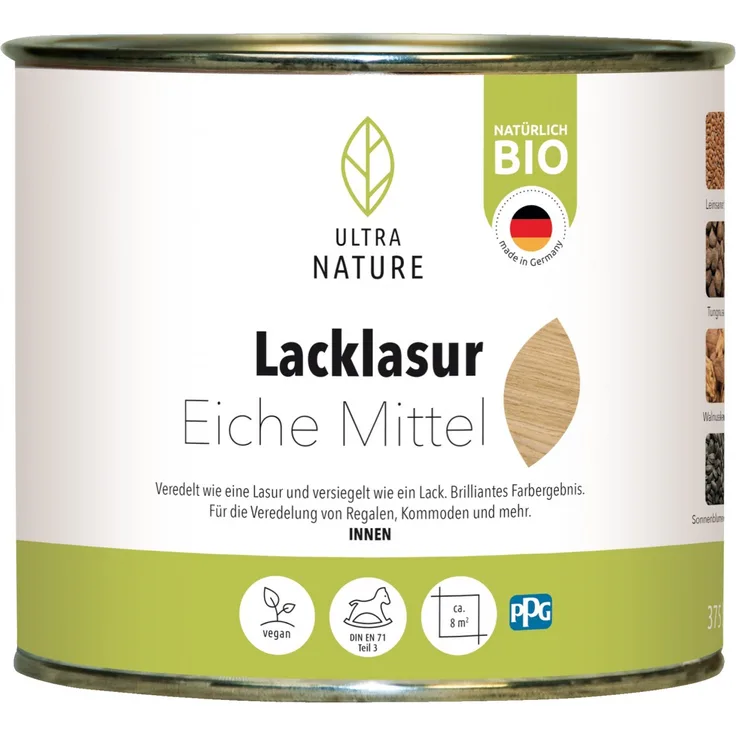 Ultra Nature Lacklasur 375 ml, eiche mittel