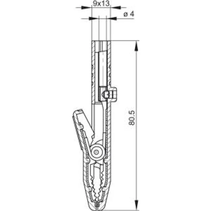 SKS Kontakttechnik Abgreifklemme Durchmesser 4 mm rot 30 VAC 60 VDC, 25 A AK 2 S RED