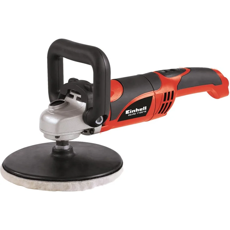 Einhell Winkelpolierer CC-PO 1100-1 E (1.100 W, 1.000-3.500 min-1 Drehzahl, 180mm Scheiben-ø, Soft Start, Spindelarretierung, umfangreiches Zubehör) – Bild 1