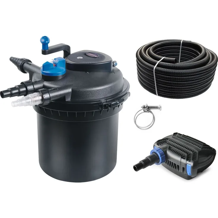 Aquaristikwelt24 Druckteichfilter Set CPF 5000 mit 10W Eco Pumpe 10m Schlauch bis 8.000l Nr.16
