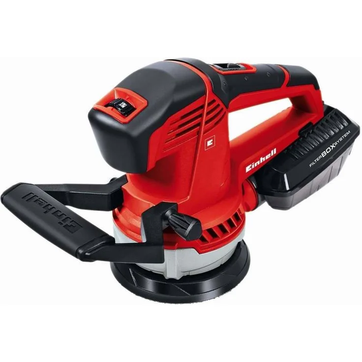 Einhell Exzenterschleifer TE-RS 40 E (400 W, Schleifteller Ø 125 mm, Drehzahlregelung, Staubfangbox und Absaugadapter, Koffer) – Bild 1
