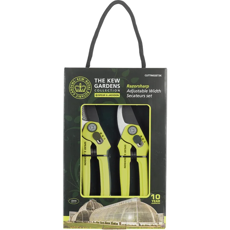 Spear und Jackson CUTTINGSET3K Kew Gardens Razorsharp Bypass und Amboss Gartenscheren Set klein