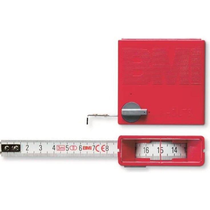 BMI 404341010 Taschenbandmaß In Out mit Innenmessung, Länge 3 m, weisslackiertes Band – Bild 1