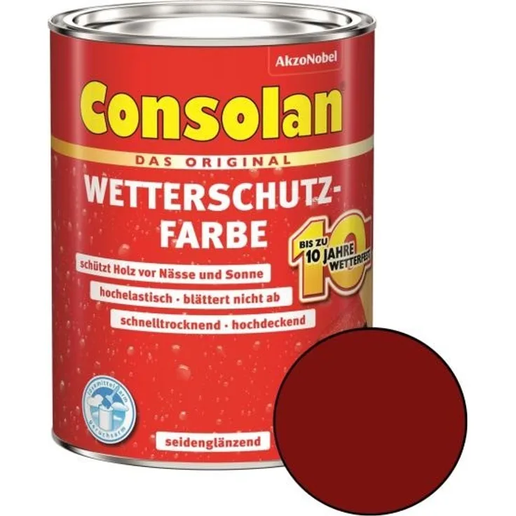 Consolan Wetterschutz-Farbe Rotbraun 2,5 L