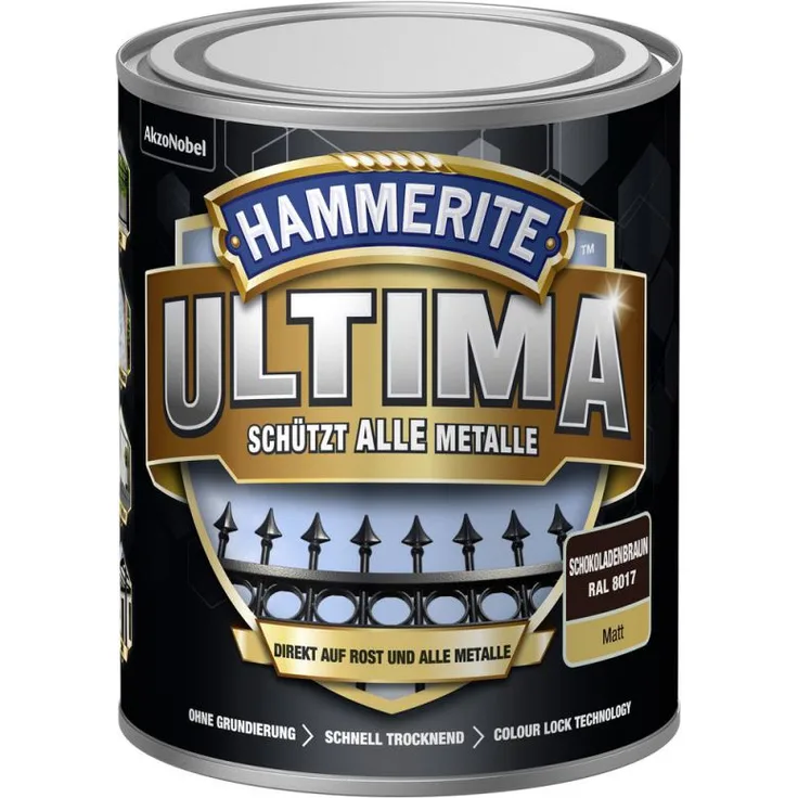 HAMMERITE Metallschutz-Lack ULTIMA Schokoladenbraun Matt 750ml - 5379749