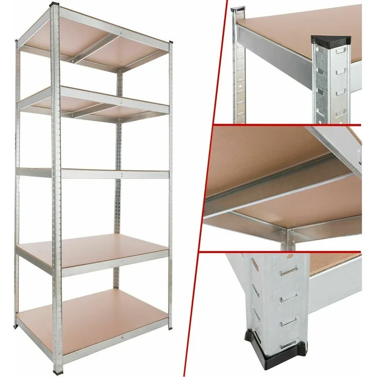 Schwerlastregal Lagerregal Werkstattregal Steckregal Kellerregal Regal Büroregal - Verzinkt