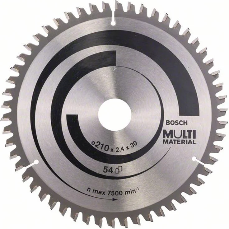 Bosch Professional Kreissägeblatt (für Multi Material, AußenØ: 210 mm Bohrung: 30 mm, Zubehör für Kreissäge) – Bild 1