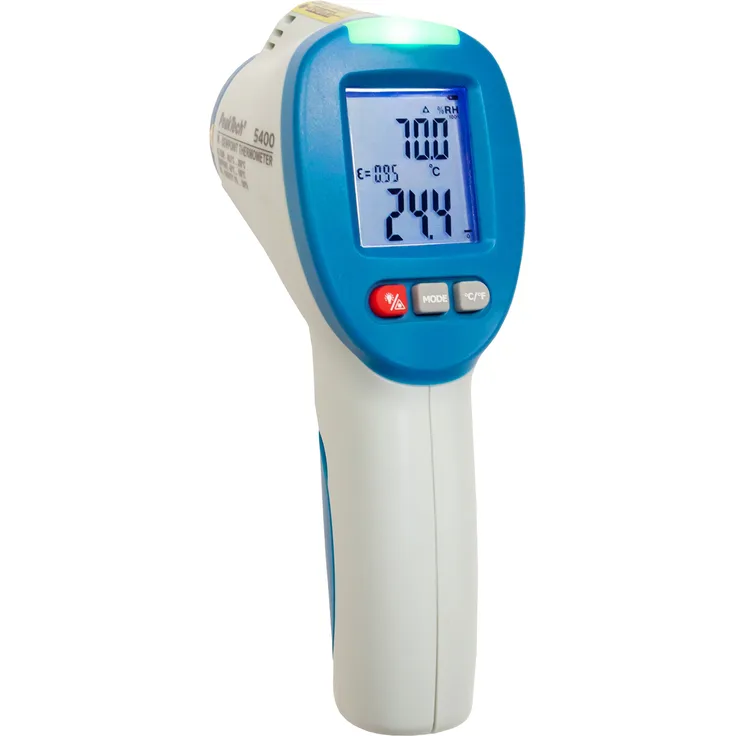 PeakTech 5400 - IR Messgerät, Infrarotthermometer (-50°-260°), Oberflächen Thermometer, Taupunktscanner (-30°-100°), LED Umweltmessgerät, Thermodetektor Feuchtigkeit (0-100%), Taupunkt Messgerät