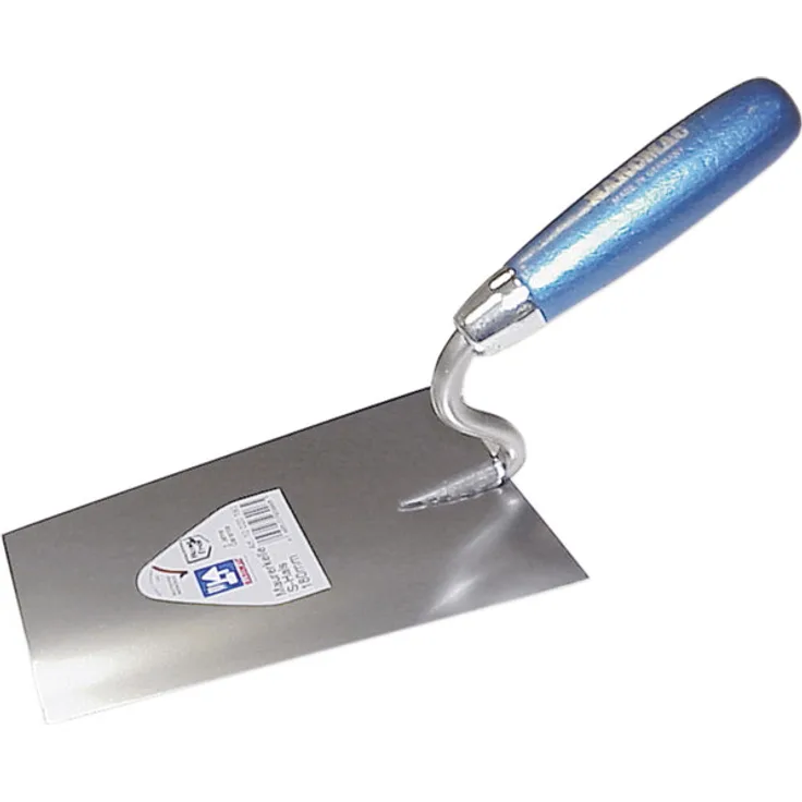 HAROMAC Maurerkelle mit S-Hals Made in Germany, 160 mm,Rostfrei, Edelstahl, Holzgriff