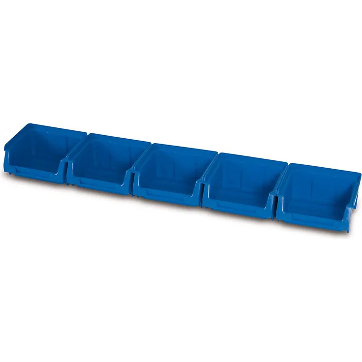Tayg Lagersichtkasten-Set Kit Colgar G-50, 6- teilig , 5 Stapelboxen und 1 Wandhalterung, 91 x 520 x 53 mm, blau, 250903