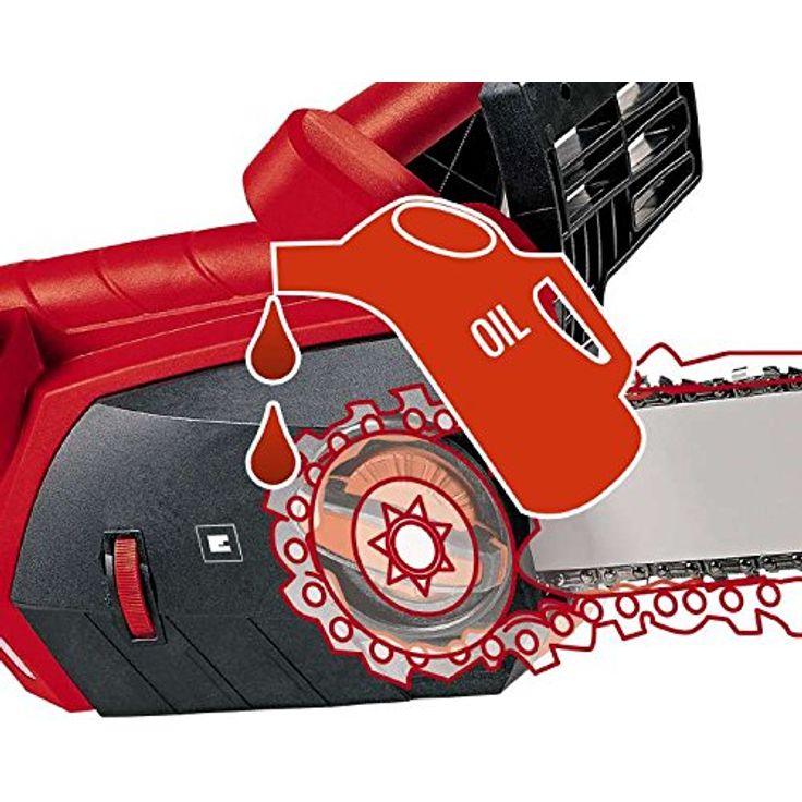 Einhell Elektro Kettensäge GE-EC 2240 - 2200 Watt, 375 mm Schnittlänge, Oregon Kette und Qualitätsschwert, Softstart, Rückschlagschutz und Kettenfangbolzen – Bild 5