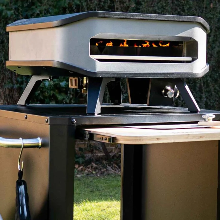 cozze 13“ Pizzaofen für Gas mit Pizzastein 5,0 kW schwarz 1.190,25 cm² Grillfläche Tiefe 53 cm – Bild 4