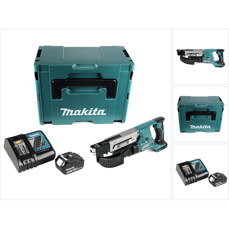 Makita DFR550RG1J Akku Magazinschrauber 18 V 25 - 55 mm + 1x Akku 6,0 Ah + LadegerÄt + Makpac