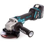 Makita DGA513RTJ Akku-Winkelschleifer 18 V - 5,0 Ah, 2 Akkus plus Ladegerät im MAKPAC 125 mm Akku