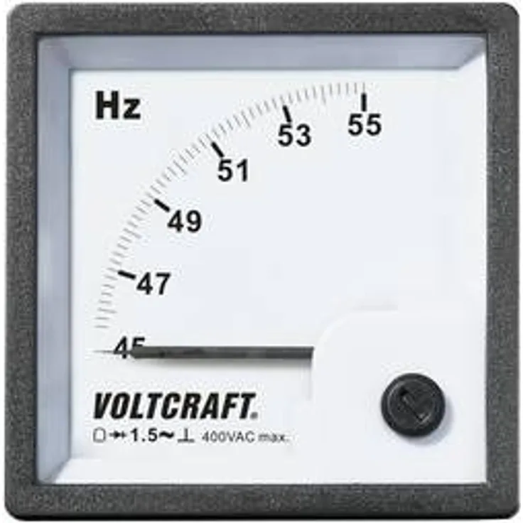 VOLTCRAFT AM-72X72-50HZ Analog-Einbaumessgerät AM-72X72-50HZ 45 - 55Hz Dreheisen