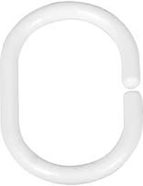 Wenko Duschvorhang Ringe Weiß, 12 er Set