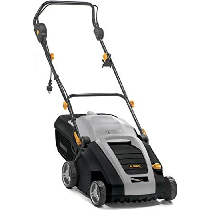 Alpina 290002154-A20 Elektro ASC 1.5 E (1500 Watt, 38 cm Arbeitsbreite, 50 l Fangkorb, Rasenlüfter und Vertikutierer)