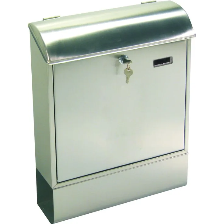 Primaster Edelstahl-Briefkasten 360 x 100 x 520 mm, Edelstahl