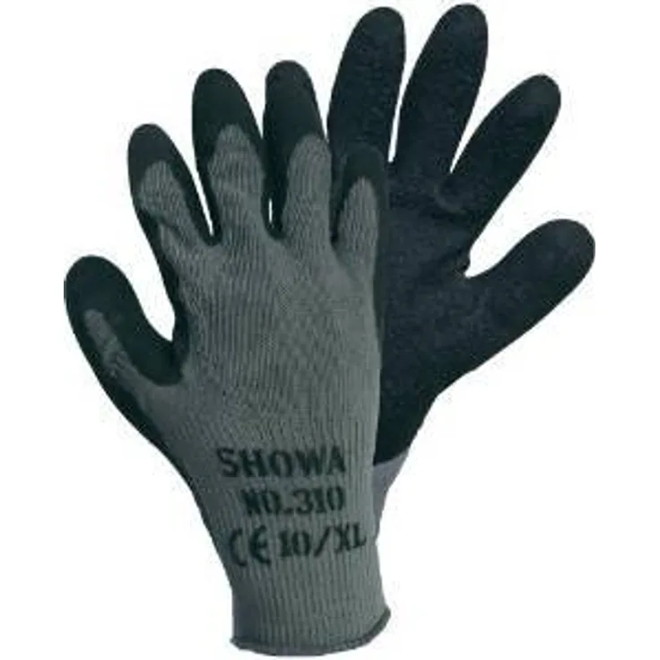 Showa 310 Grip Black Strickhandschuh Baumwolle/ Polyester mit Latexbeschichtung Größe 10 (14905)