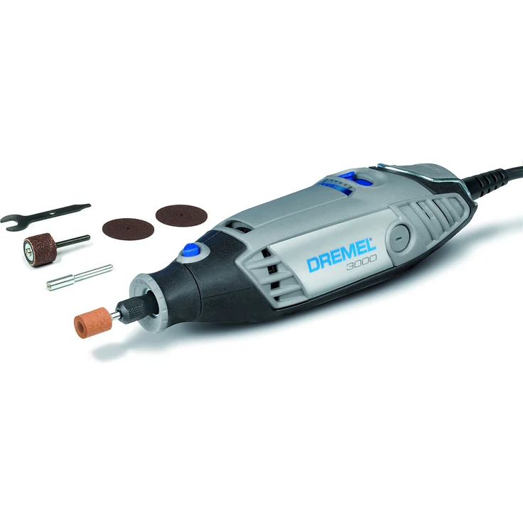Dremel 3000 Multifunktionswerkzeug 130W, Set mit 5 Zubehörteilen, Drehzal 10.000-33.000 U/min zum Schneiden, Schleifen, Gravieren, Polieren, Schärfen, Schnitzen – Bild 1