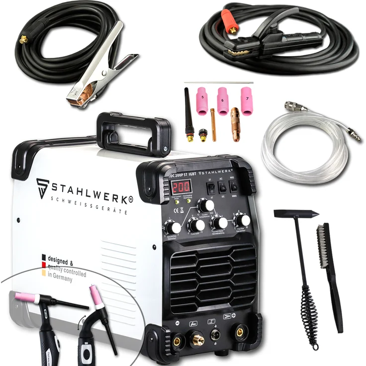 STAHLWERK AC/DC WIG 200 ST IGBT - Kombi 200 A WIG + MMA Elektroden Schweißgerät – Bild 1