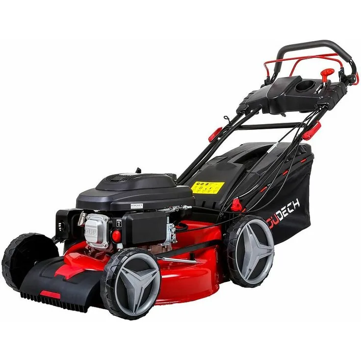 Boudech - Selbstfahrender Mäher 200cc 5hp OHV 4-Takt mit E-Start Mulchen 4in1 550mm Schnittbreite