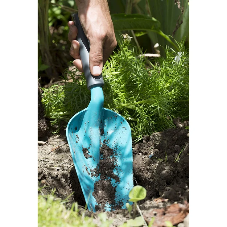 GARDENA Blumenkelle groß: Universelle Schaufel zum An- und Umpflanzen größerer Pflanzen, aus Qualitätsstahl, korrosionsgeschützt, Arbeitsbreite 12 cm (8953-20) – Bild 3