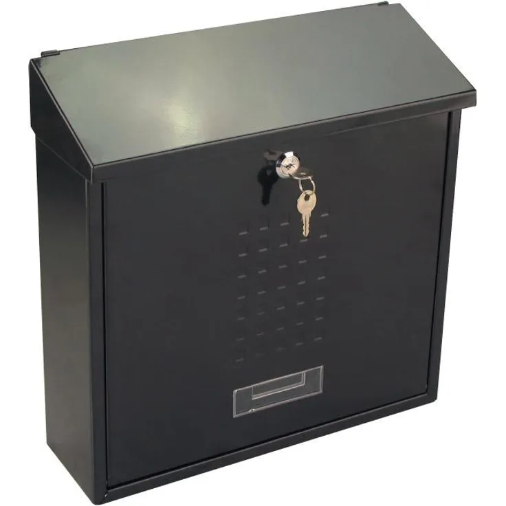 Primaster Briefkasten 360 x 100 x 370 mm, schwarz