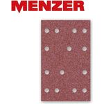 50 MENZER Klett-Schleifbögen f. Schwingschleifer, 133 x 80 mm - 14-Loch - K240 - Normalkorund