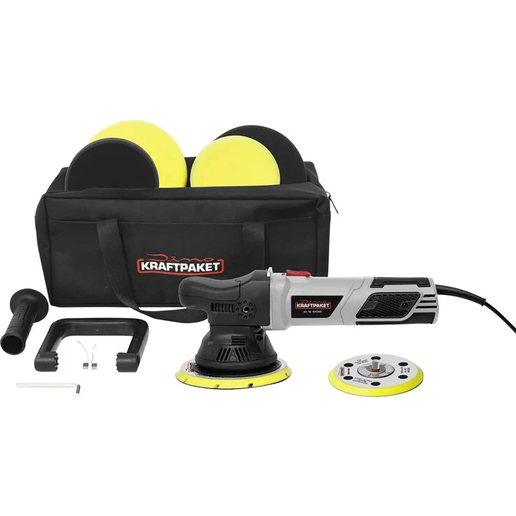 DINO KRAFTPAKET Exzenterpoliermaschine, 230V, 900W, 1600 - 4200 U-min, 125-150mm, 21mm Hub – Bild 1