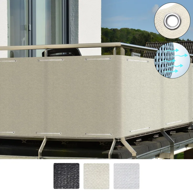 Sol Royal SolVision HDPE Balkonumspannung HB2 500x90cm Creme