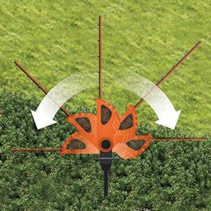 Black+Decker Akku-Stabheckenschere (18V 2,0Ah Li-Ion, 43 cm Schwertlänge, 12 mm Schnittbreite, 3,5 m Reichweite um 180° in 5-Positionen verstellbarer Kopf) GTC1843L20 – Bild 3