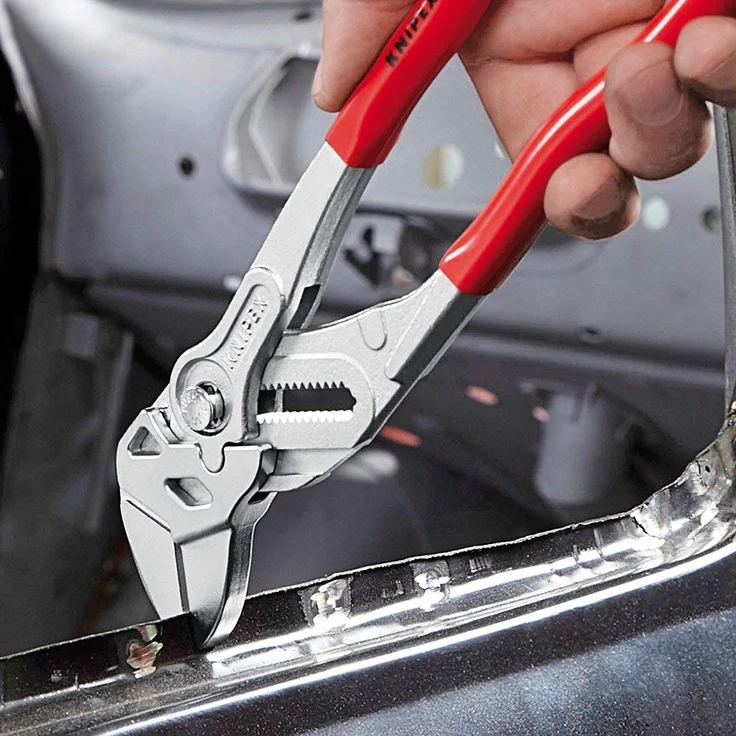 KNIPEX 86 03 300 Zangenschlüssel Zange und Schraubenschlüssel in einem Werkzeug mit Kunststoff überzogen verchromt 300 mm – Bild 5