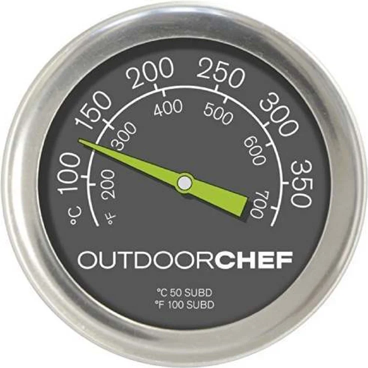 Outdoorchef Grillthermometer bis 400 °C | Deckelthermometer Klassisch mit extra großem Ziffernblatt – Bild 2