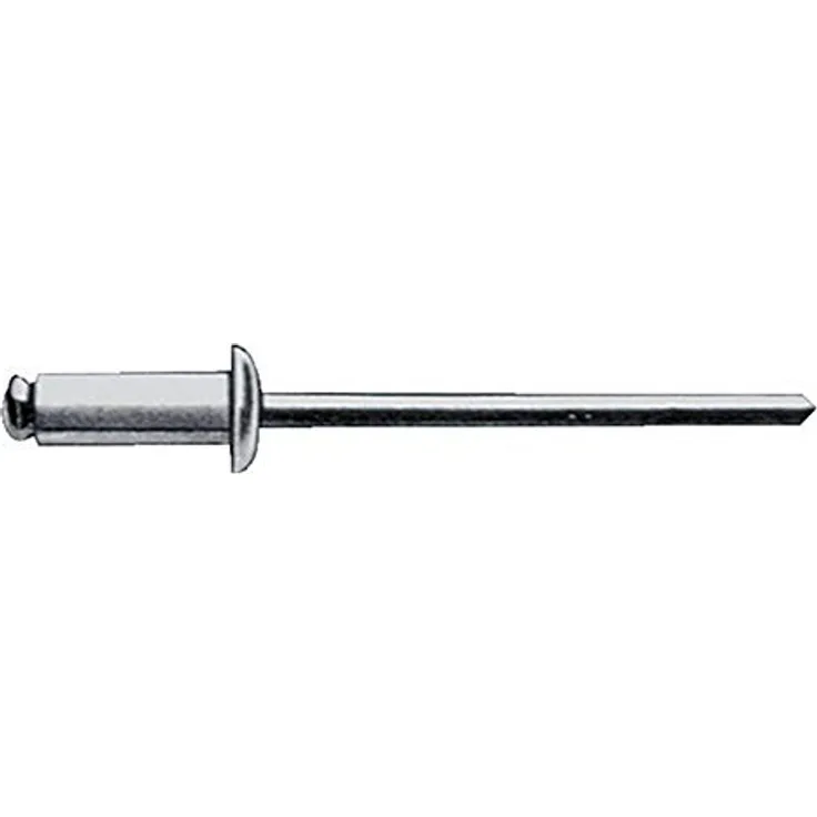 Gesipa Blindniete Alu-Stahl 6 x 20 Flachrundkopf mm, 250 Stück, (1454065) Blindniettechnik, Grau
